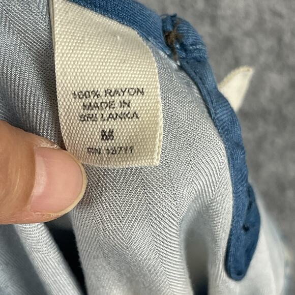 Vintage Marsh Landing Hawaiian Dress Womens Medium Blue Tropical Aloha Rayon - Picture 11 of 12